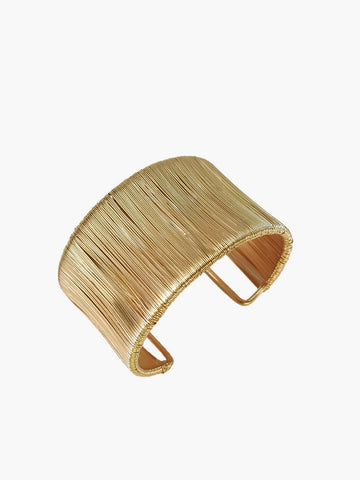 Clara | Elegantes Gold-Rippendraht-Armband