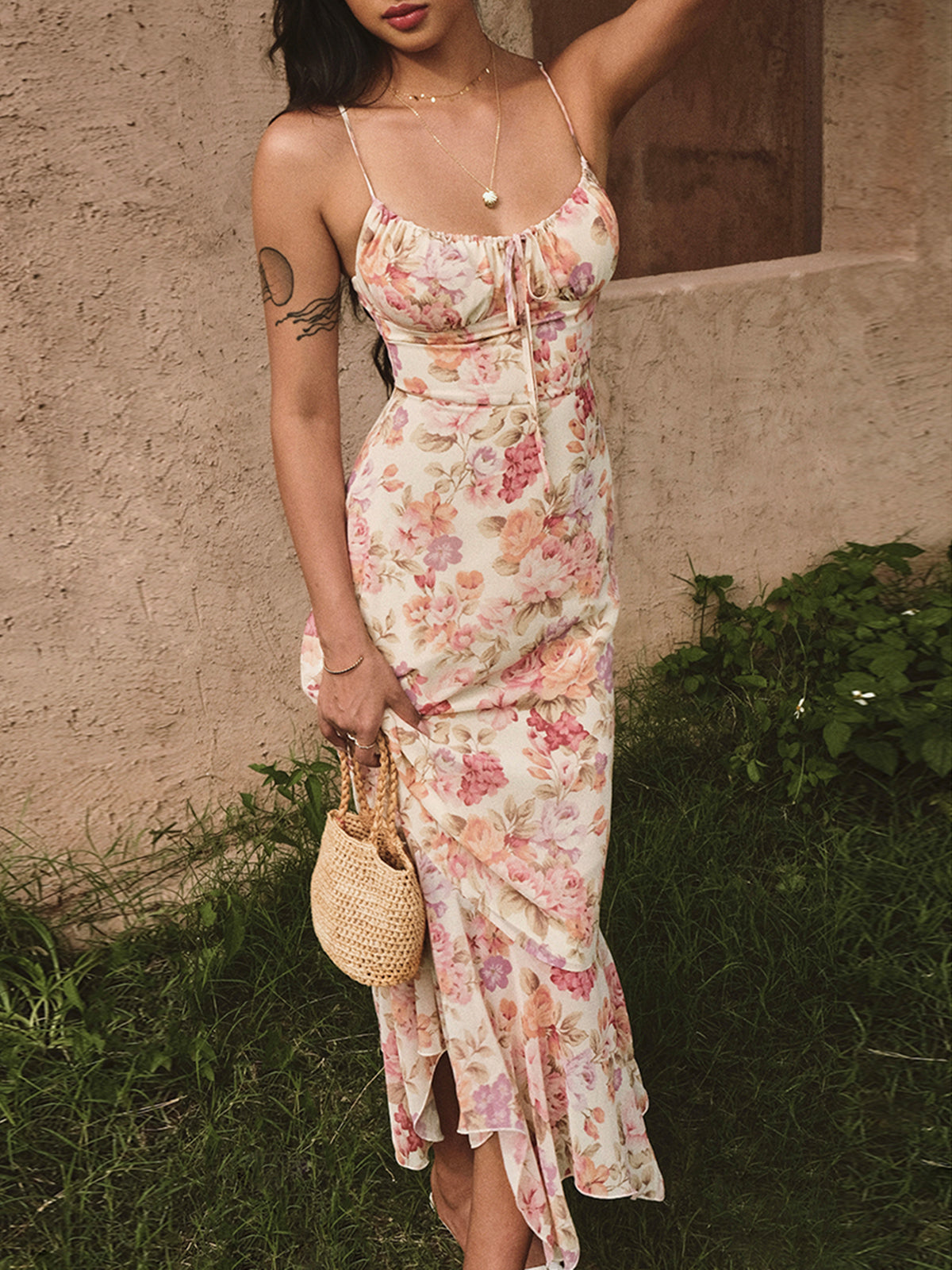 Clara | Elegantes Chiffon-Rüschentop-Kleid