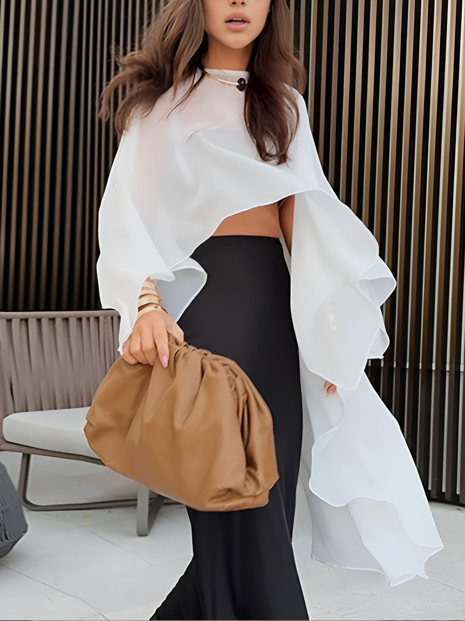 Julia | Asymmetrischer Chiffon-Cover Up