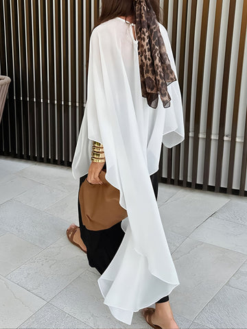 Julia | Asymmetrischer Chiffon-Cover Up