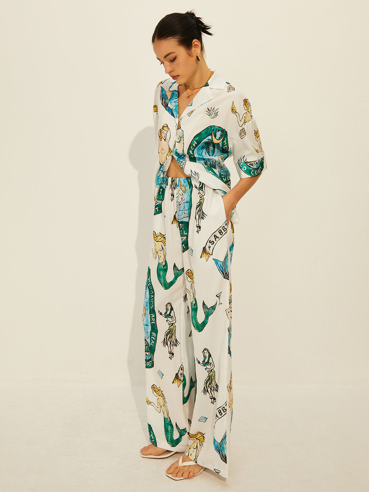 Emilia | Romantischer Print-Pockets Hosenanzug