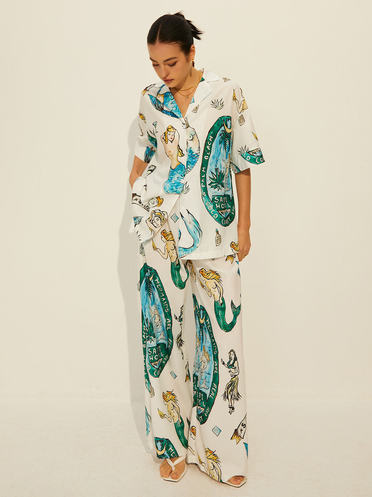 Emilia | Romantischer Print-Pockets Hosenanzug