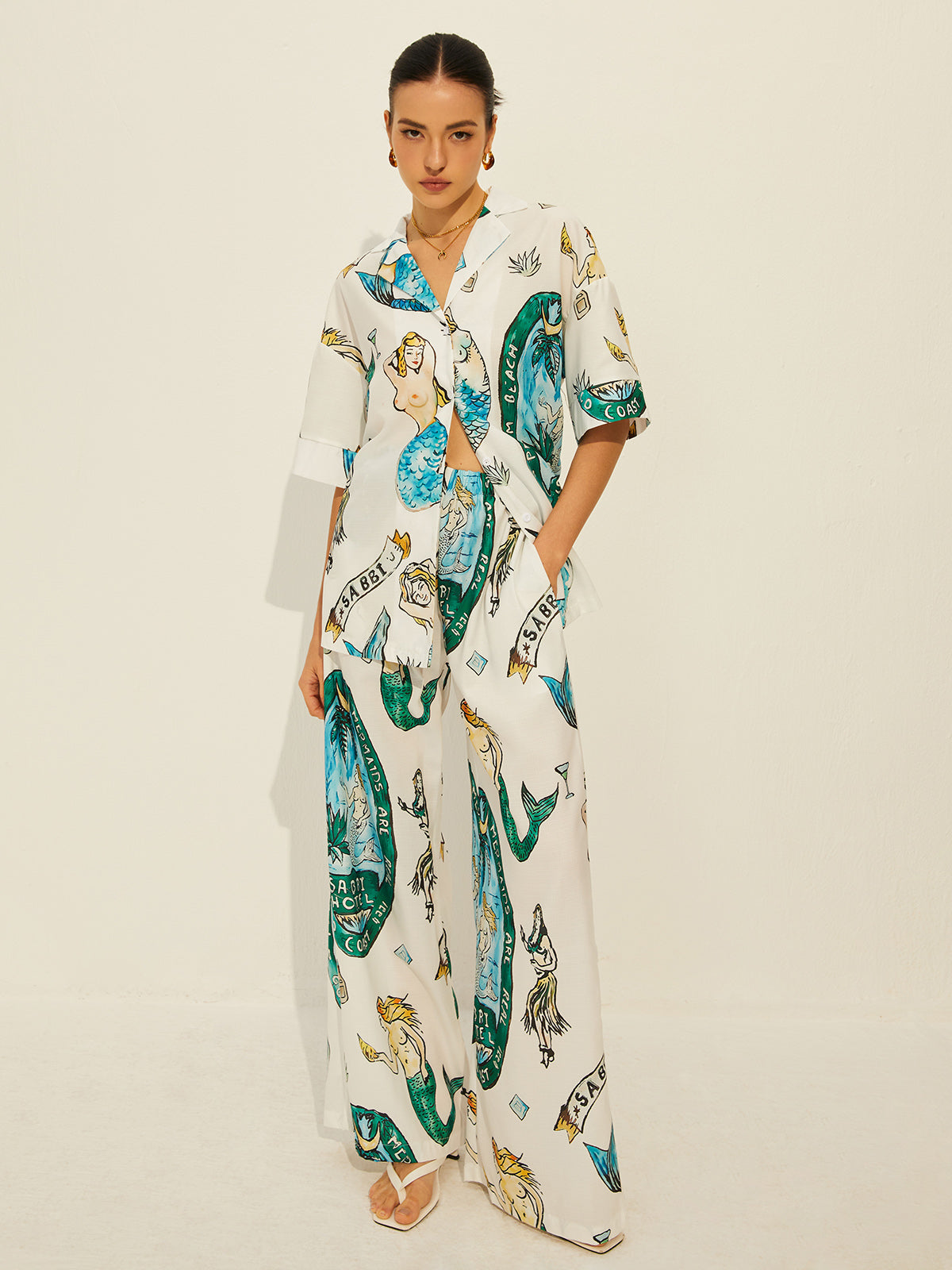 Emilia | Romantischer Print-Pockets Hosenanzug