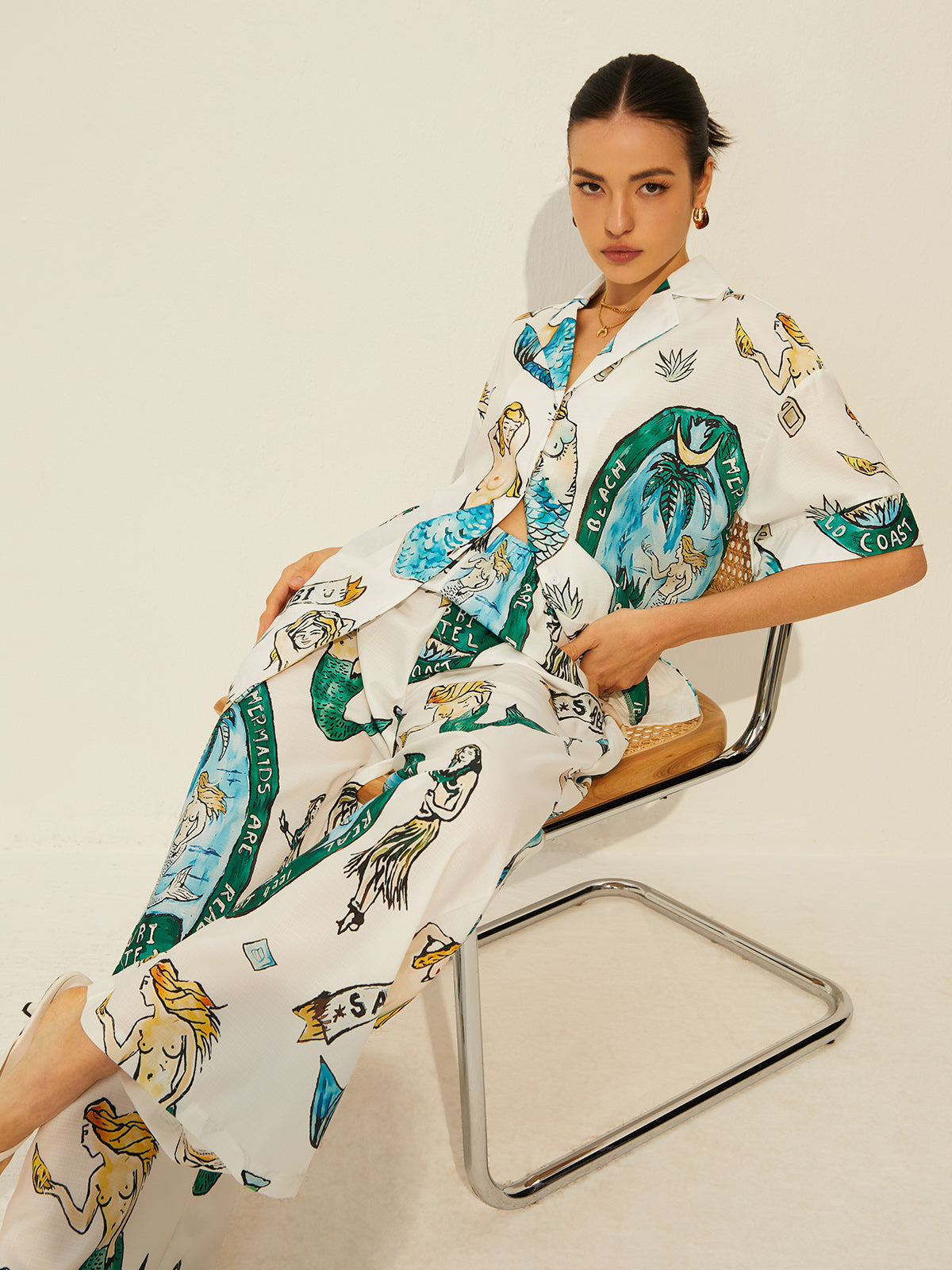 Emilia | Romantischer Print-Pockets Hosenanzug