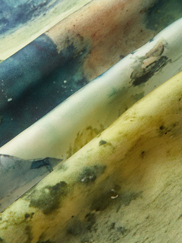 Eleganz | Satin Print V-Ausschnitt Cami Kleid