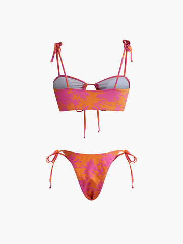 Romy | Gedrucktes Circle Cutout Bikini Set