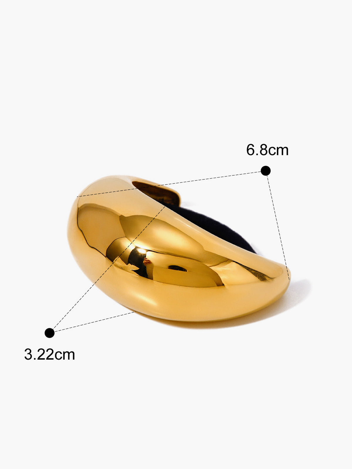 Claudia | Eleganter Haargummi in Gold