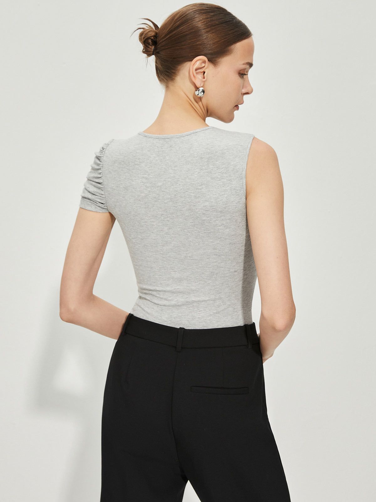 Leo | Asymmetrisches, plissiertes Tank-Top