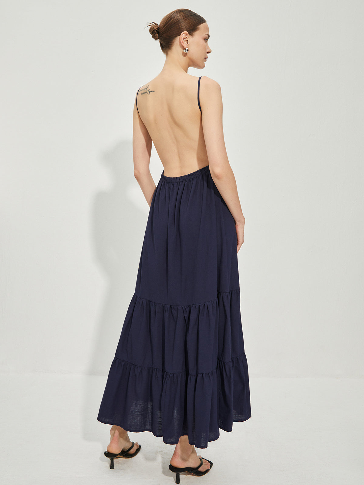 Laura | Rückenfreies Baumwoll-Cami-Kleid