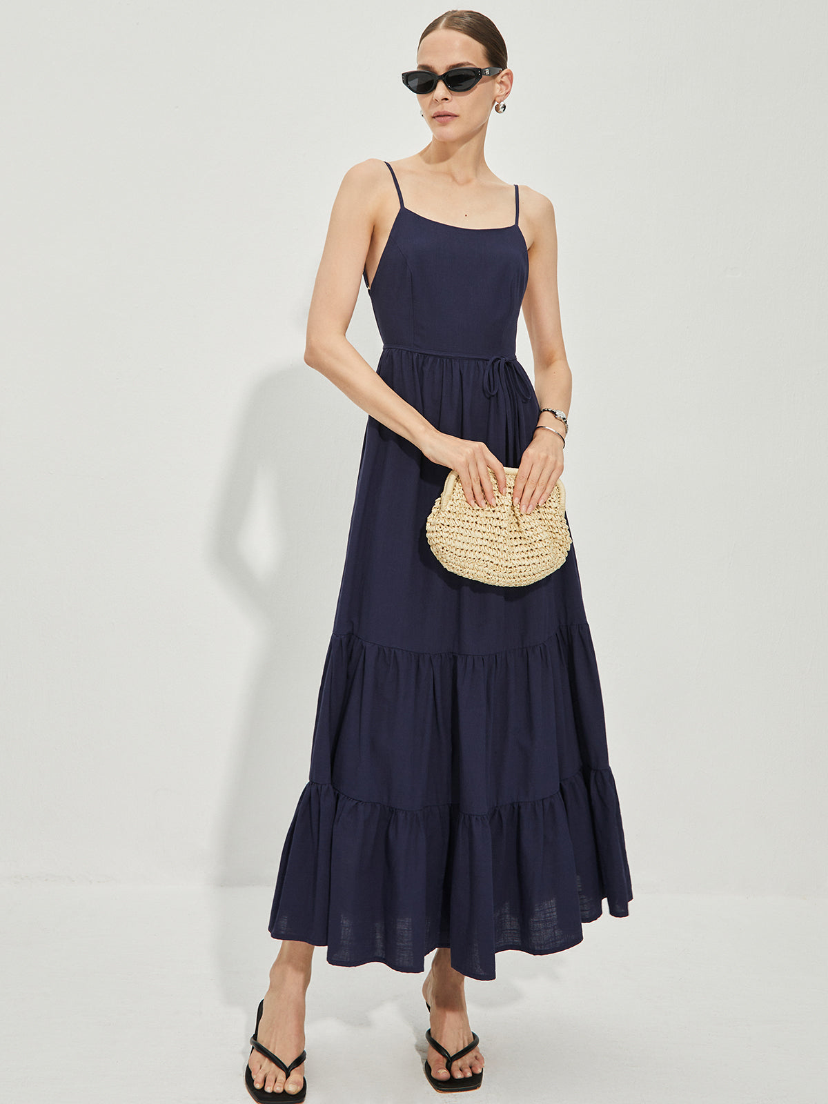 Laura | Rückenfreies Baumwoll-Cami-Kleid