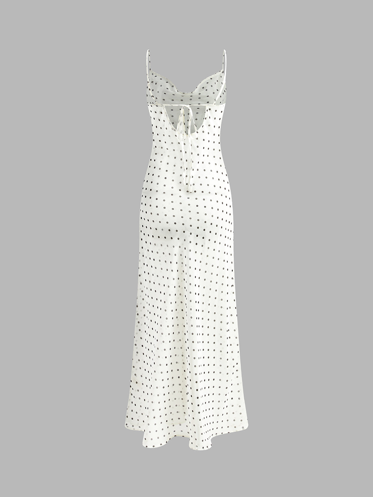 Julia | Elegantes Chiffon Kleid mit Polka-Dot-Print und Rückenfreiem Design