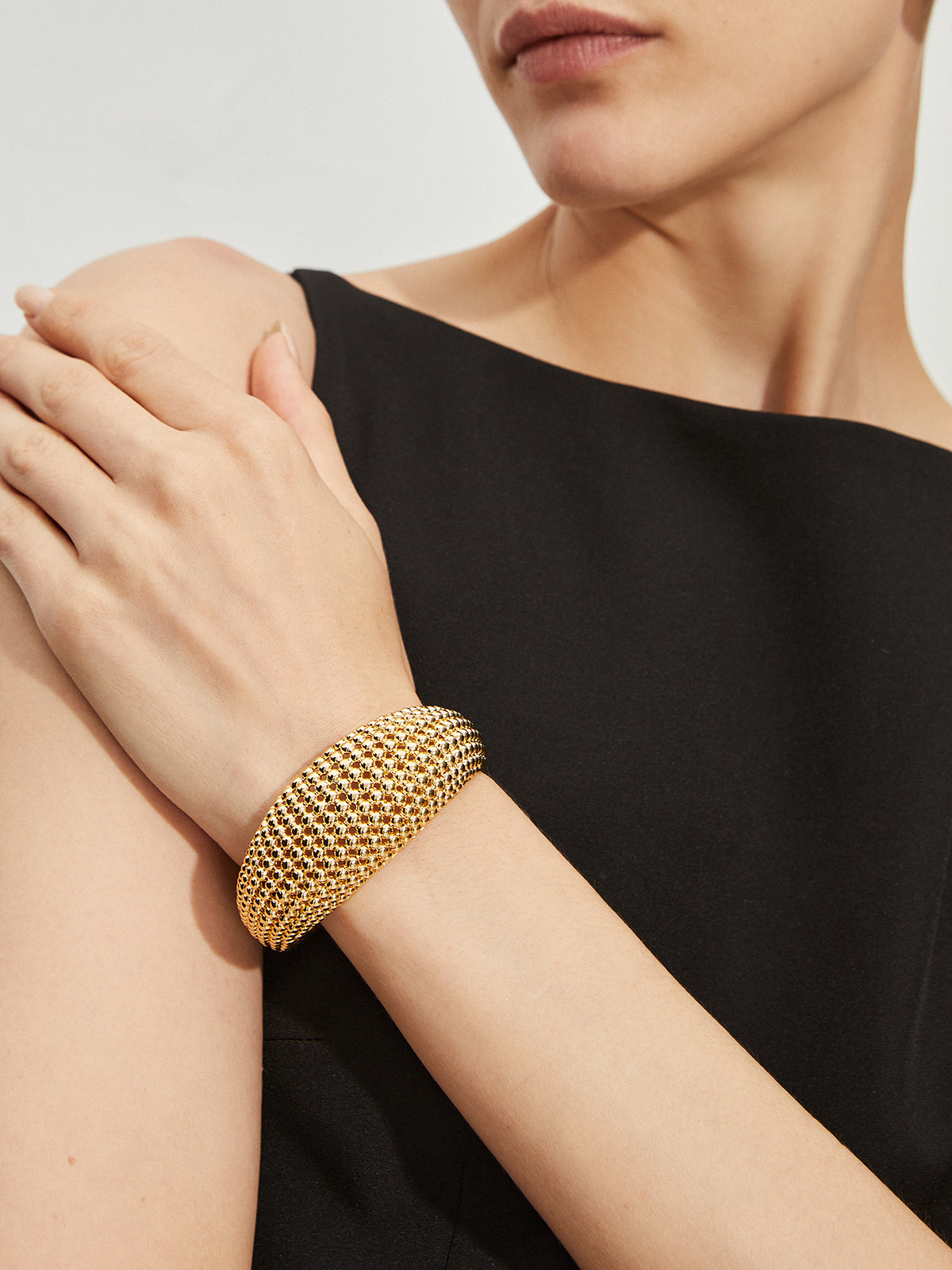 Lucas | Vintage Hollow Out Beaded Open Bracelet