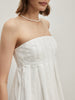 Annika | Schulterfreies Faltenkleid