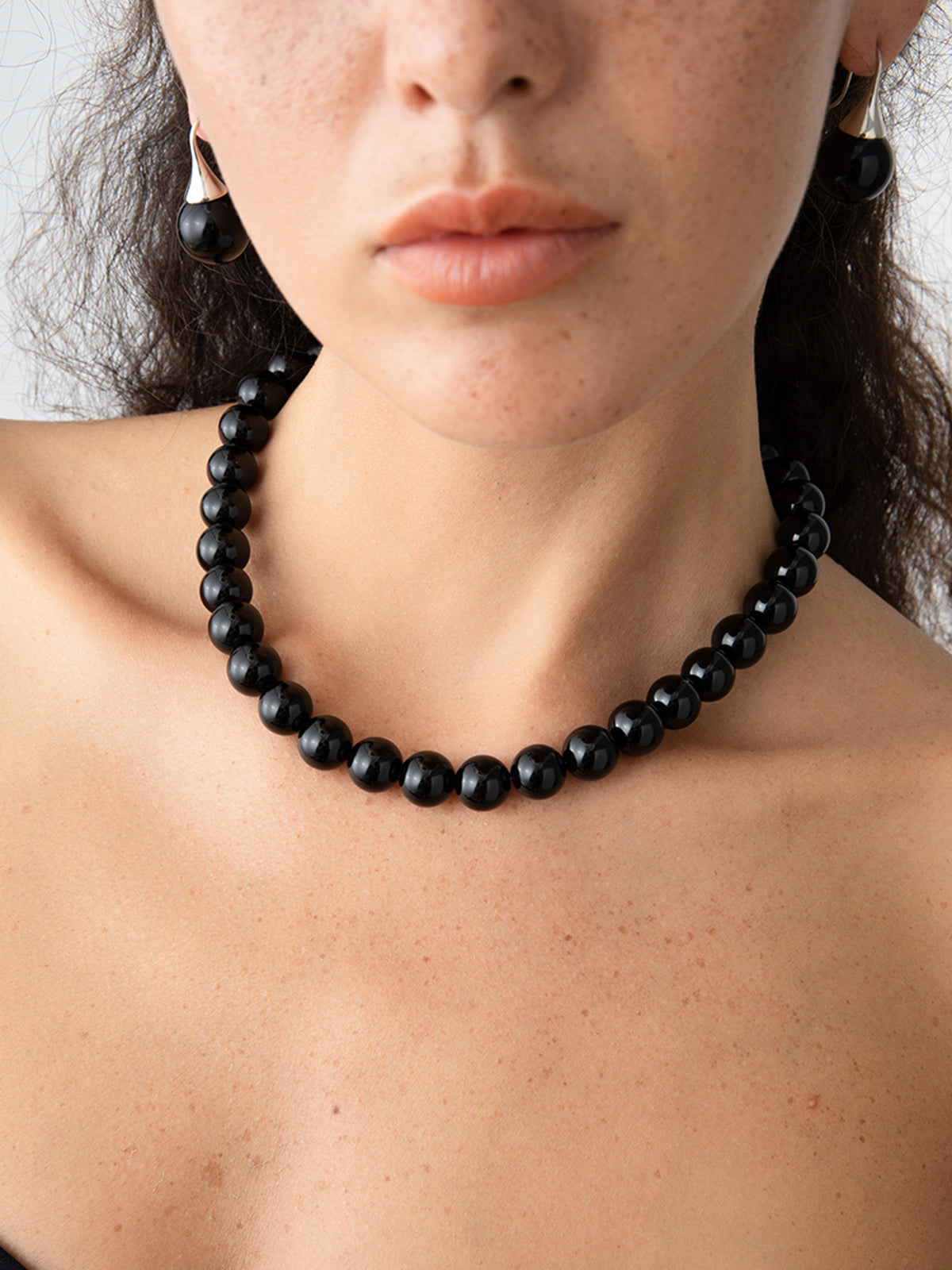Anna | Elegante Halskette aus schwarzem Onyx