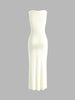 Clara | 3D Blumen V-Ausschnitt Strickkleid