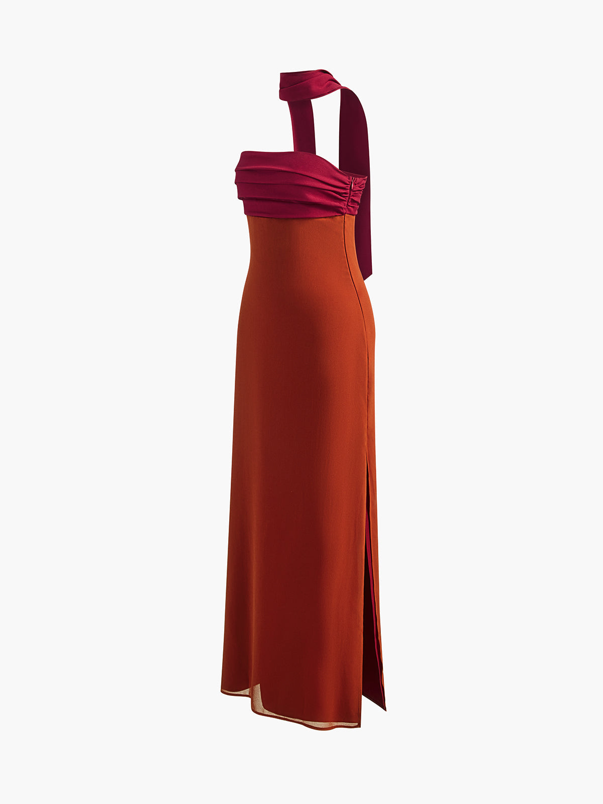 Clara | Elegantes Plissiertes Maxikleid mit Schlitz