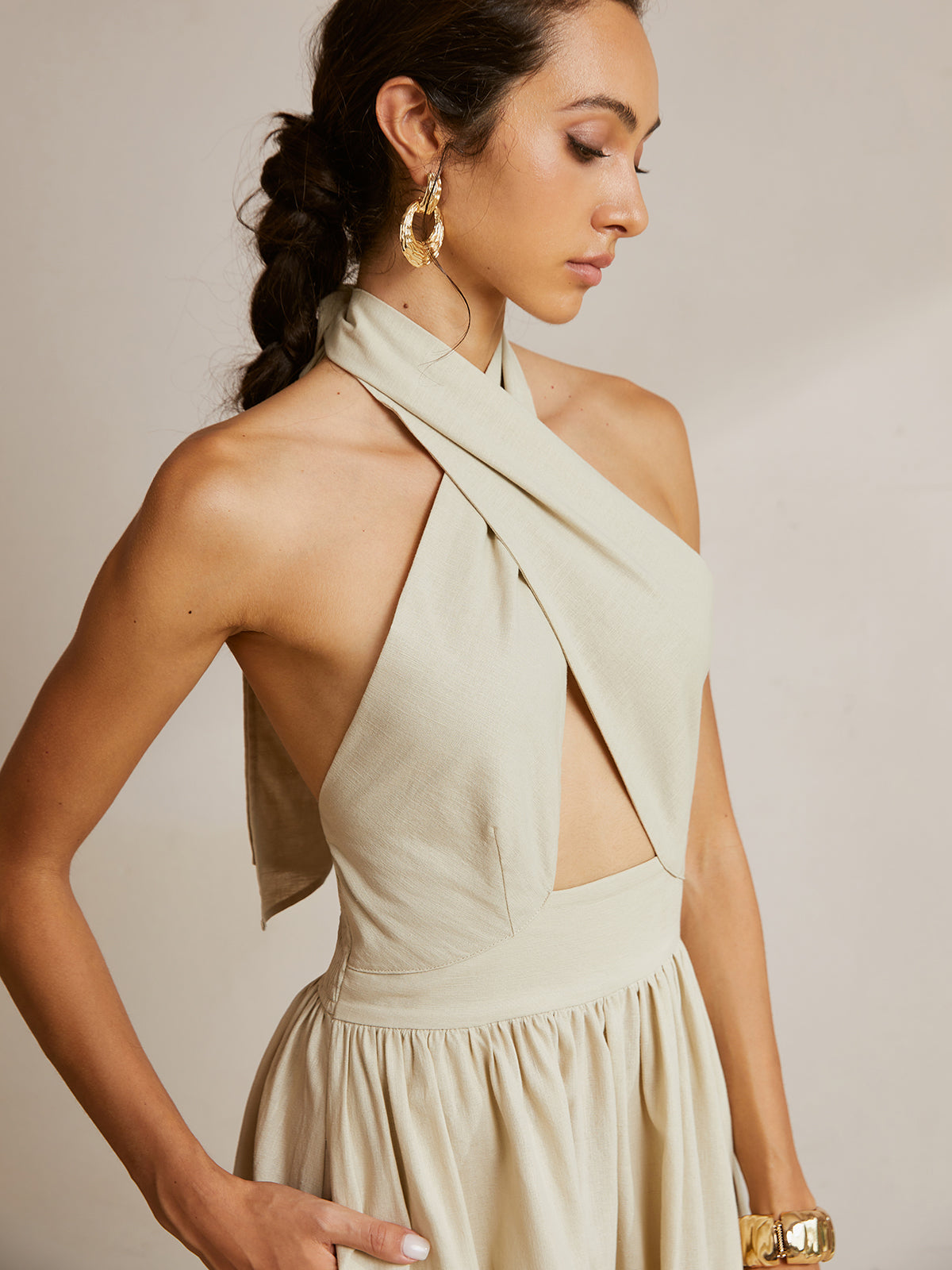 Eleganz | Maxikleid mit Halter und Taschen