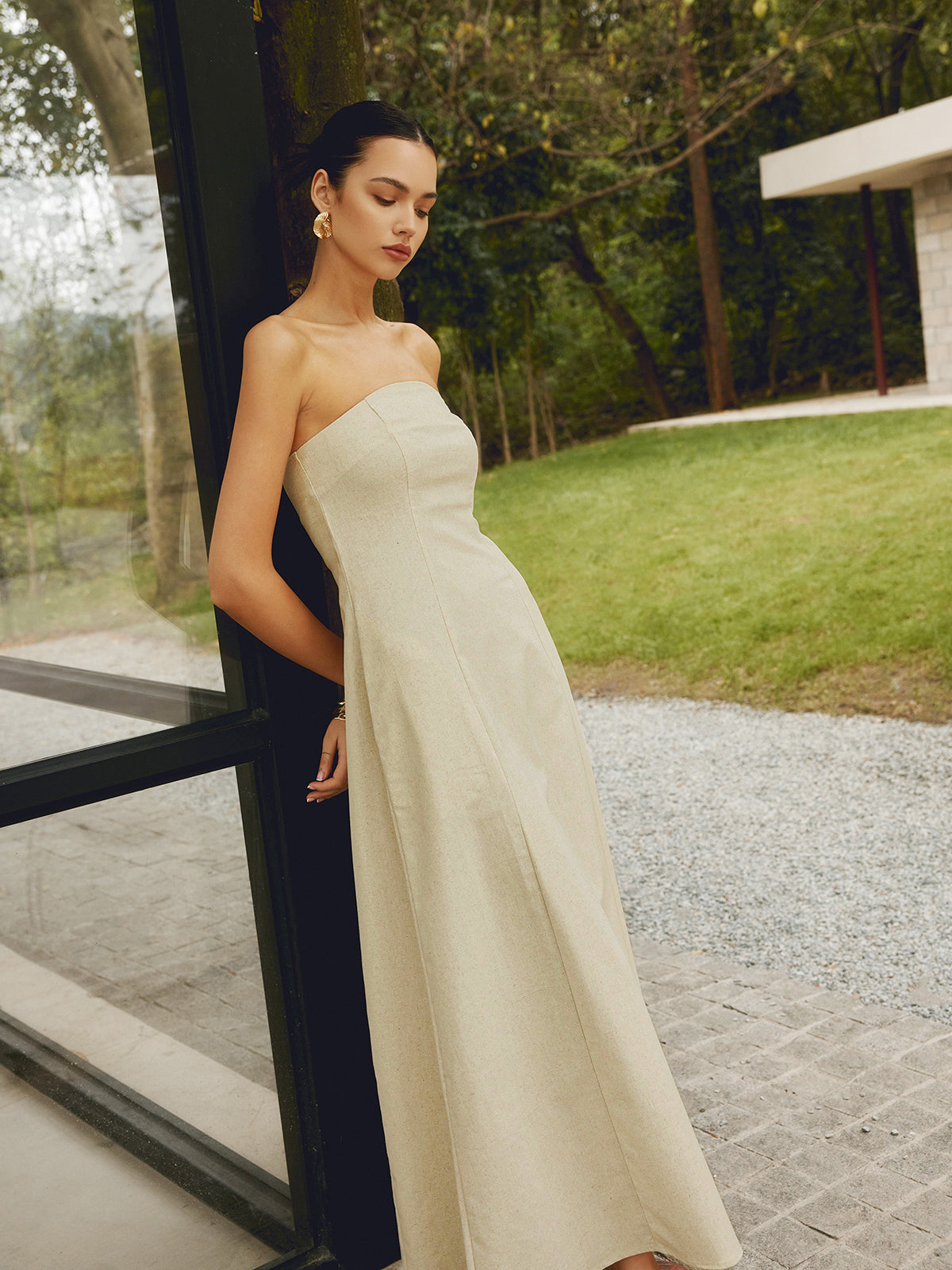 Clara | Luftiges Maxikleid mit Raffung und Taschen