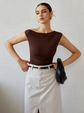 Freya | Rückfreies T-Shirt mit Bindung