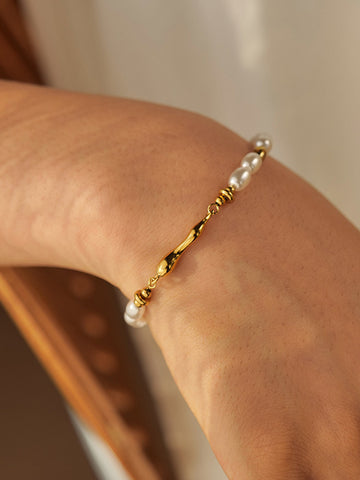 Clara | Golden Ripple Perlenarmband