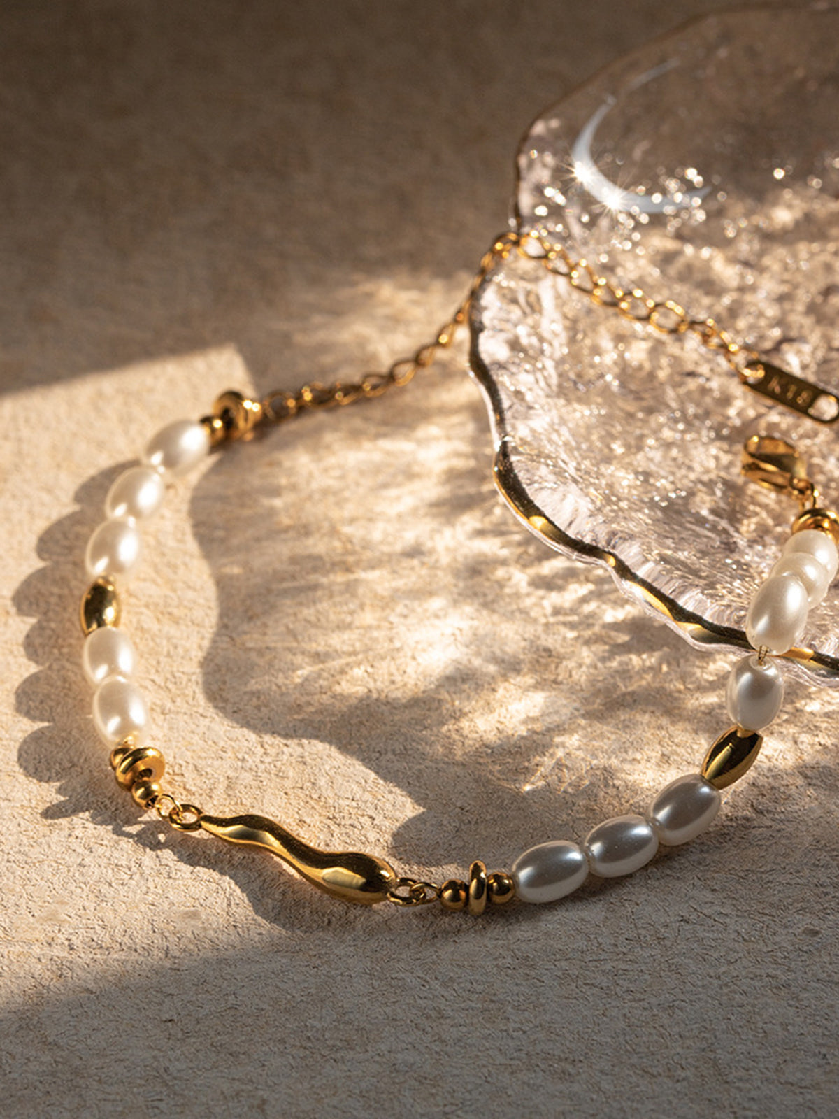 Clara | Golden Ripple Perlenarmband
