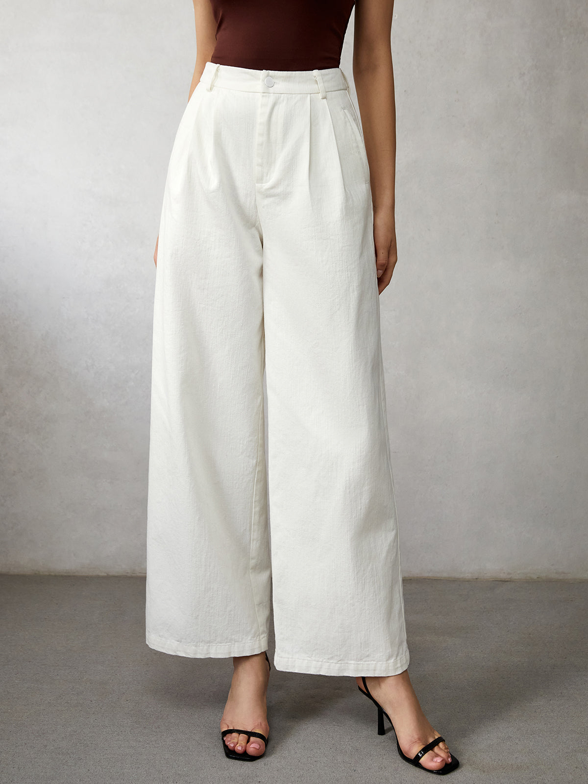 Julia | Stylische Hochtaillierte Weite Jeans