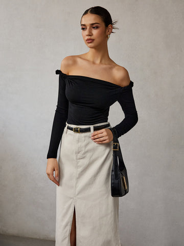 Anna | Elegantes Cold Shoulder T-Shirt