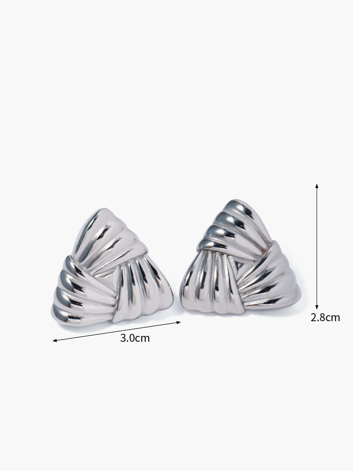 Max | Elegante geflochtene Dreiecks-Ohrringe