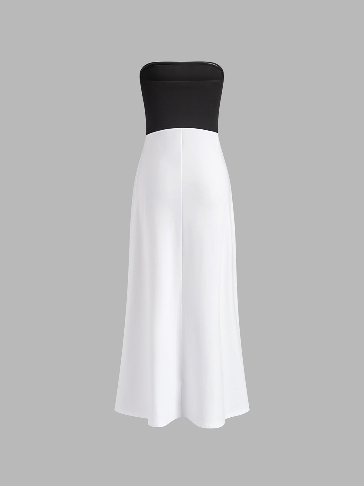 Laura | Zweifarbige Rückenfreie Tube-Maxikleid