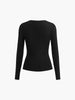 Clara | Asymmetrisches Strick-Top mit Kragen