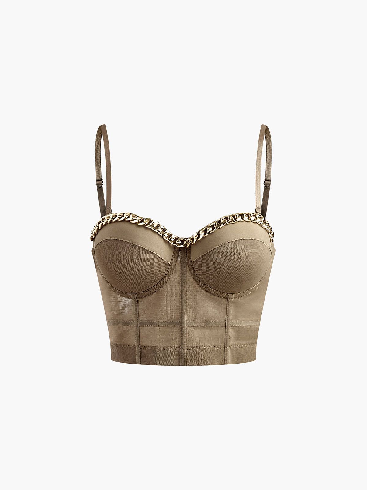 Maxima | Verführerisches Mesh-Korsett mit Metallkette