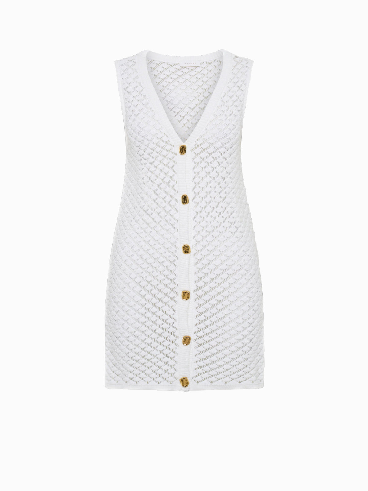 Clara | Cutout Button V-Neck Strickkleid