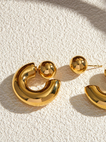 Sophie | Elegante C-förmige Ohrringe