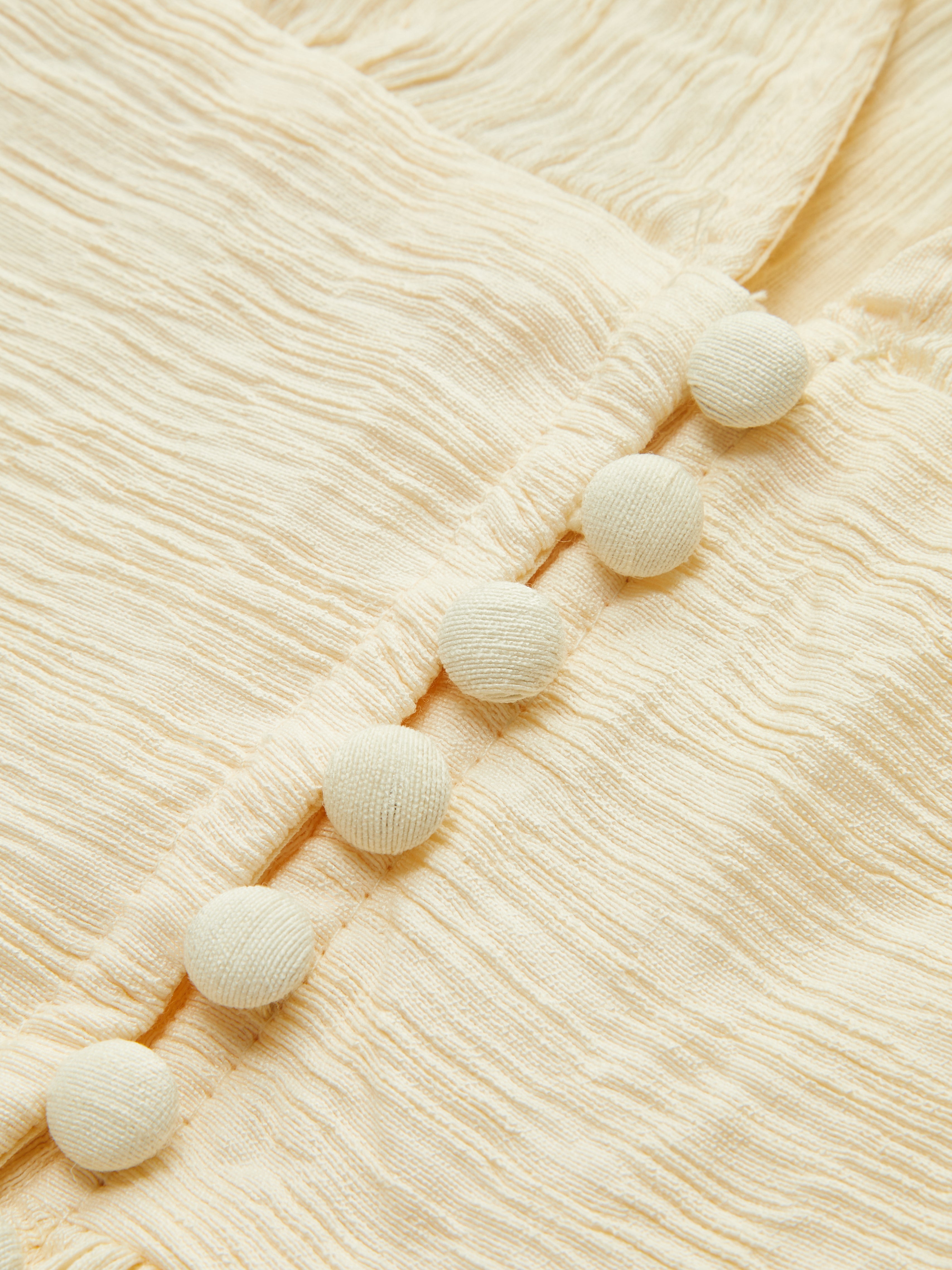 Clara | Boho-Kleid mit Laternenärmeln und langer Knopfleiste