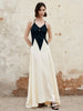 Charlotte | Elegantes Cutout-Maxikleid mit Farbblock-Design