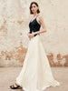 Charlotte | Elegantes Cutout-Maxikleid mit Farbblock-Design