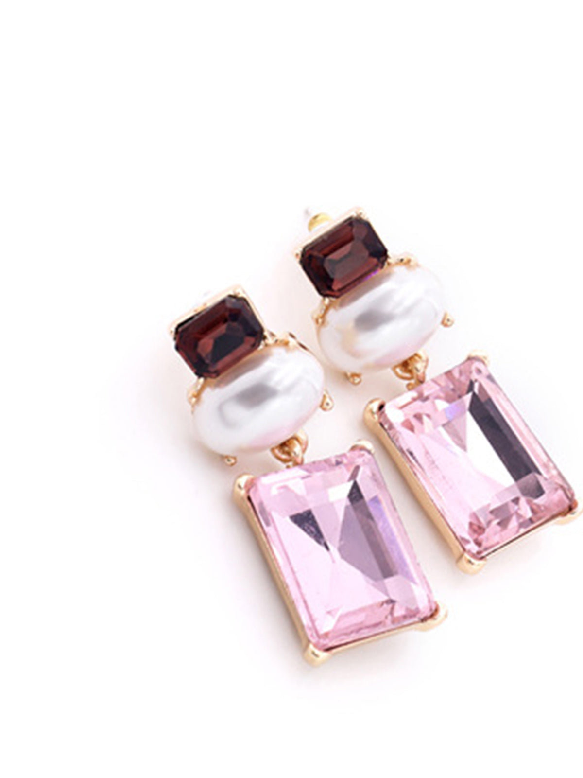 Lena | Geometrische Strass-Ohrringe