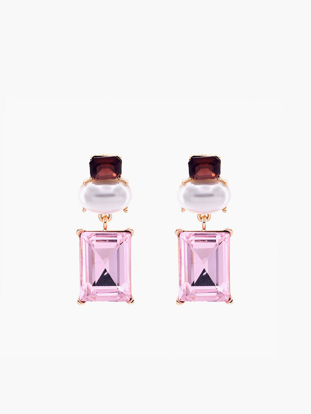 Lena | Geometrische Strass-Ohrringe