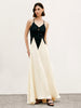 Charlotte | Elegantes Cutout-Maxikleid mit Farbblock-Design