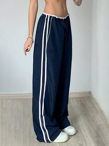 Max Hosen | Trendige Zipper Lange Hosen mit Kontrastbindung