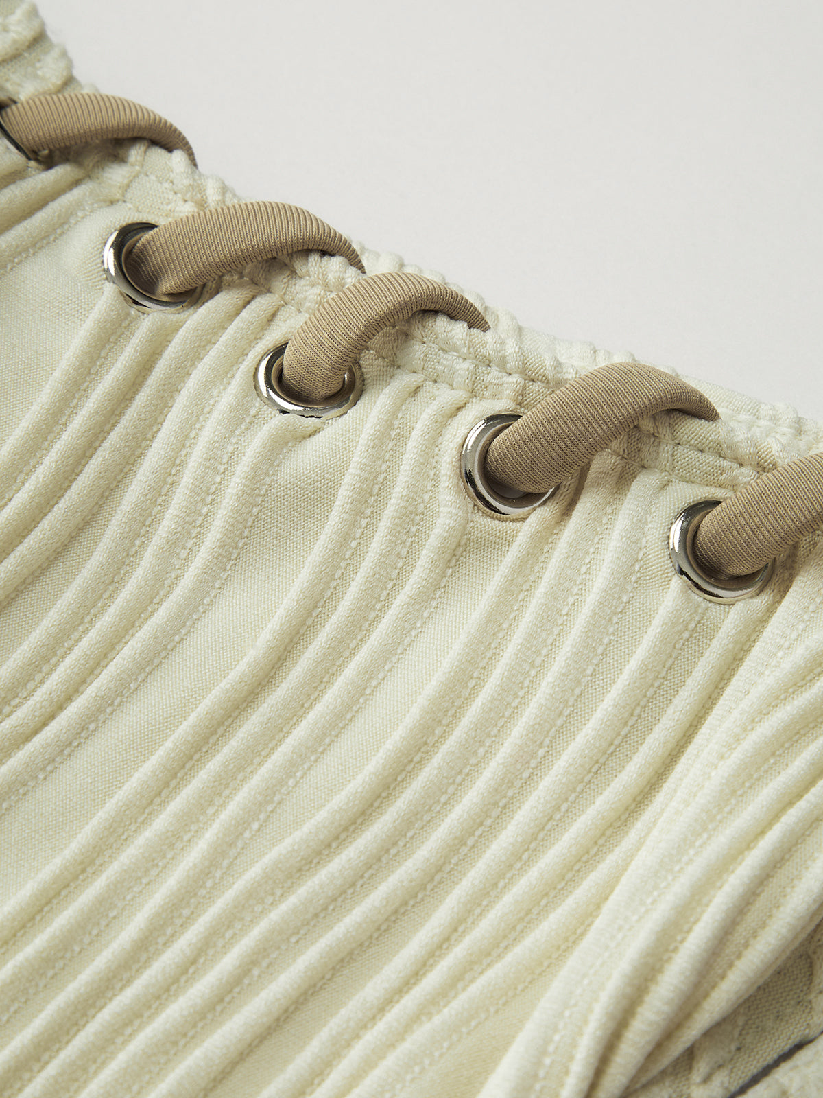 Laura | Grommet Lace-Up Raffung Bikini Set