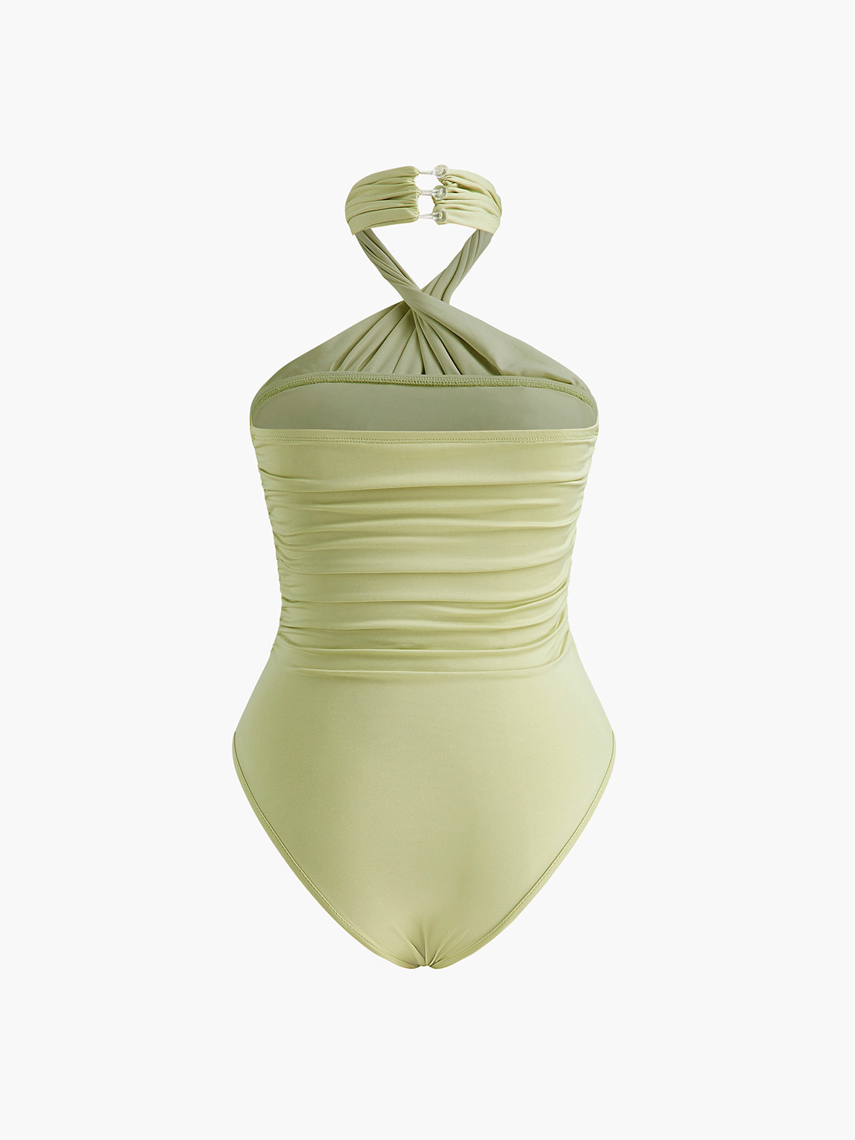 Clara | Eleganter Plissee-Bodysuit mit Cross-Over-Kragen