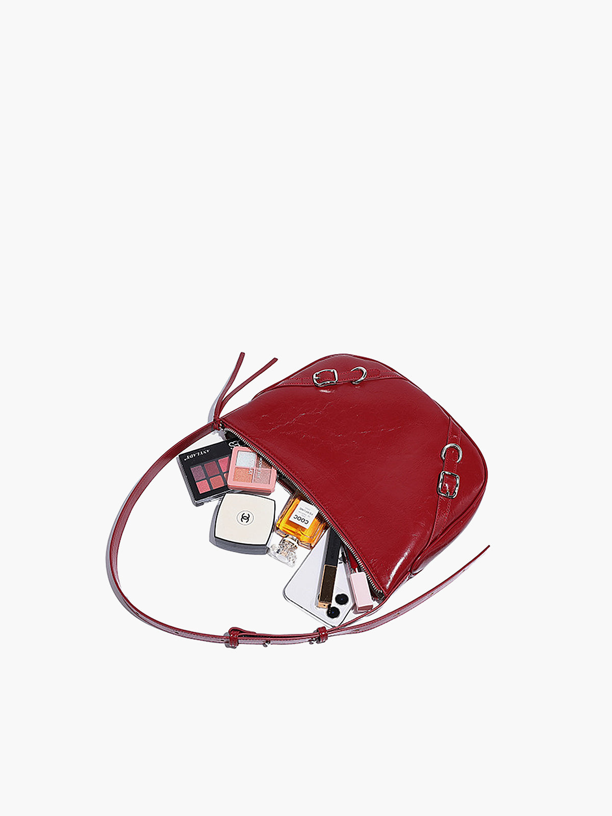 Anna | Texturierte Schultertasche mit Reißverschluss