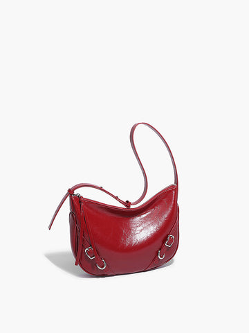 Anna | Texturierte Schultertasche mit Reißverschluss