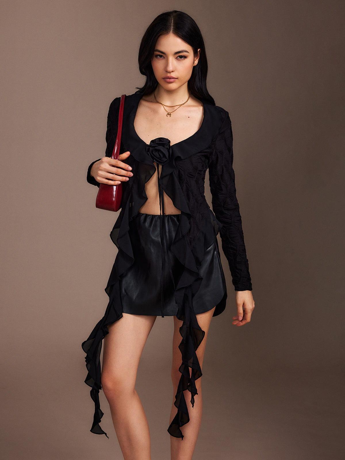 Sophie | Rüschendetail Bluse mit Rosetten