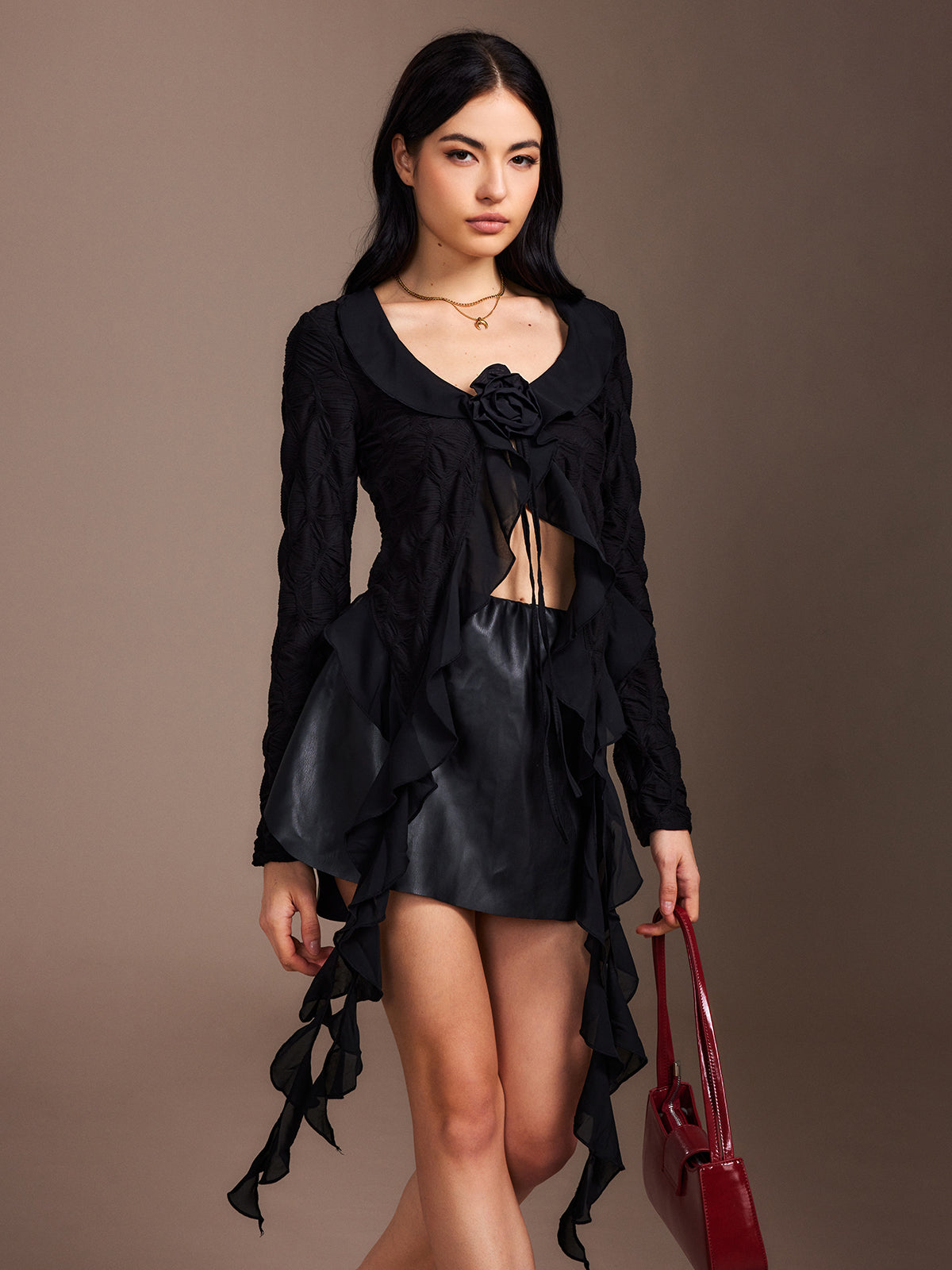 Sophie | Rüschendetail Bluse mit Rosetten