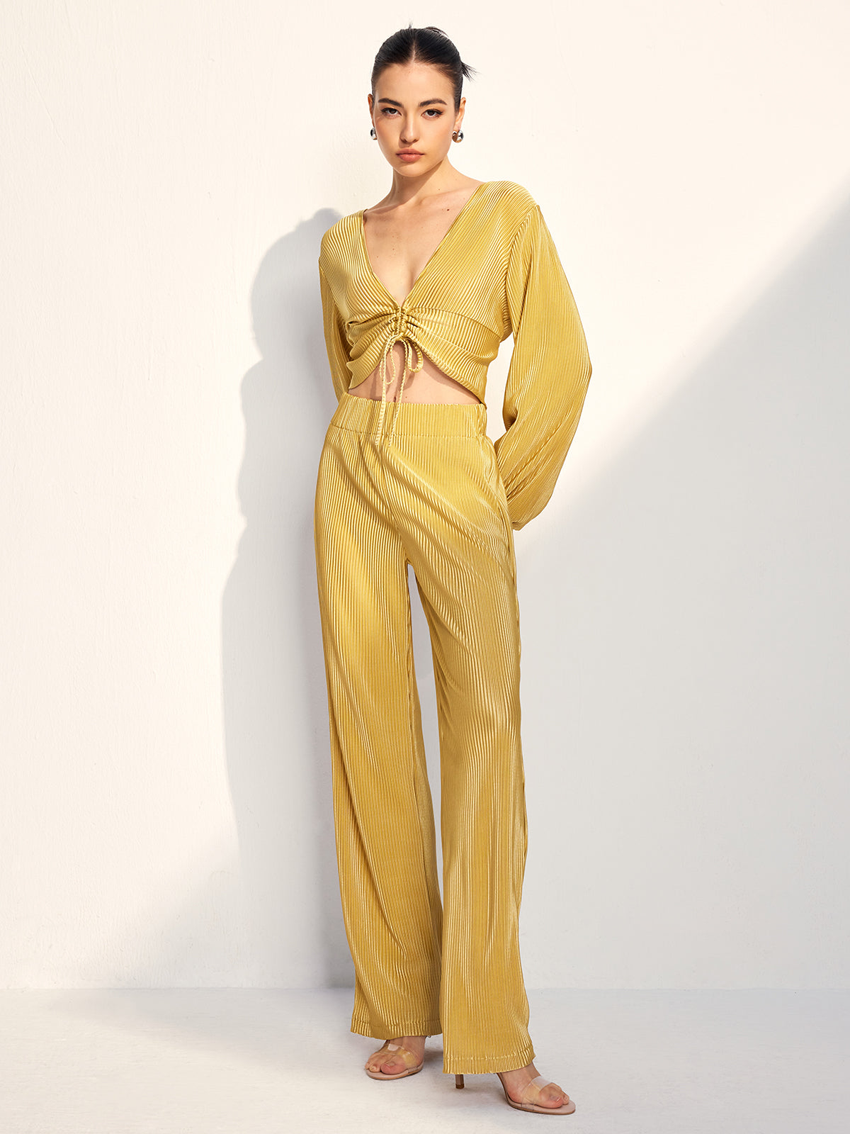 Max | Kordelzug-Hosen-Set mit Puffärmeln