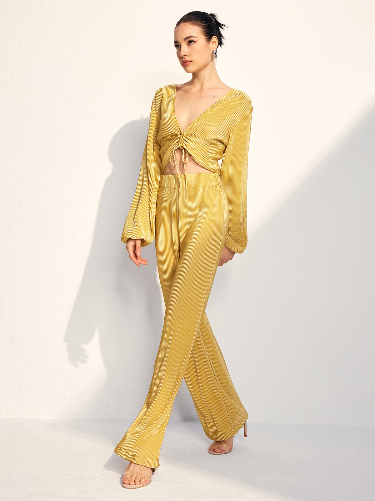 Max | Kordelzug-Hosen-Set mit Puffärmeln