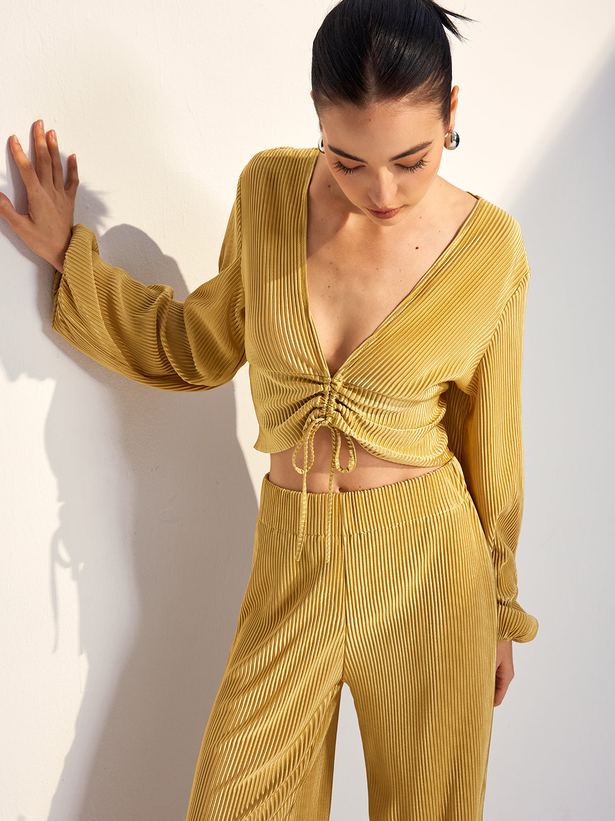 Max | Kordelzug-Hosen-Set mit Puffärmeln