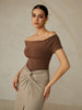 Anja | Off-Shoulder Plissee-Bluse